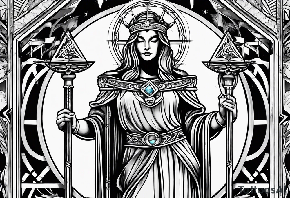 tarot justice tattoo idea