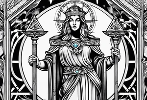 tarot justice tattoo idea