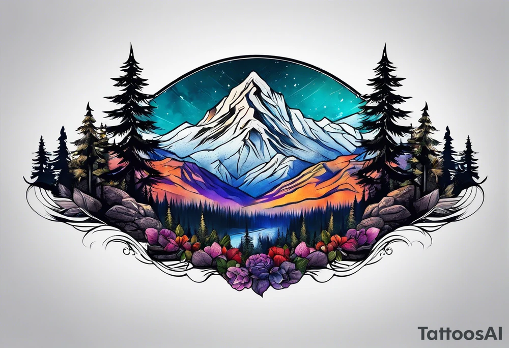 mountains tattoo idea