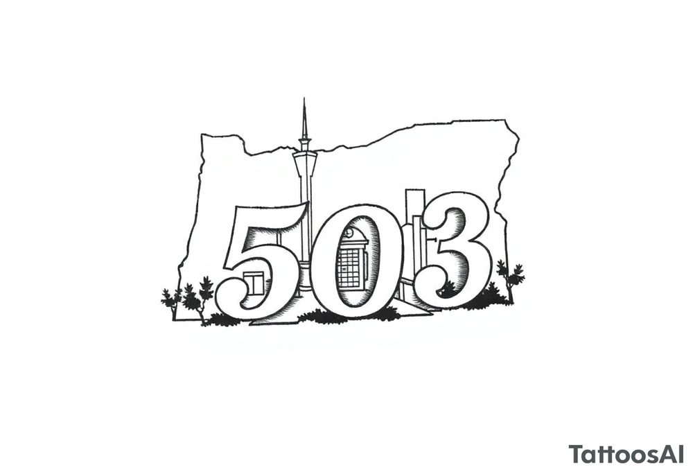 Portland oregon 503 tattoo idea