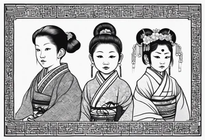 3 SMALL CHILDREN, OF DIFFERENT RACES, 8 EARS OLD tattoo idea