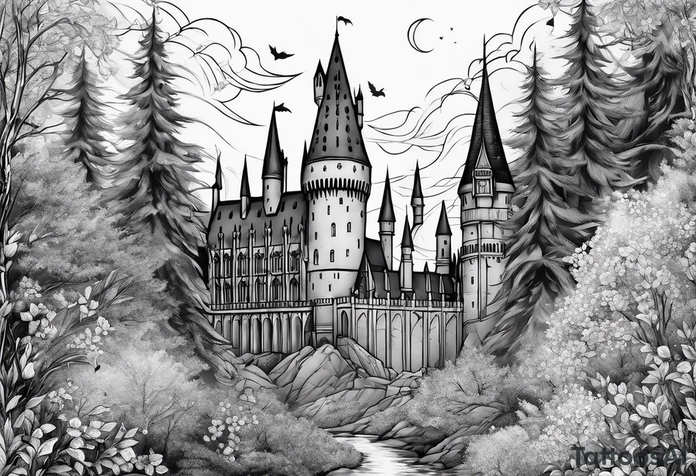 Harry Potter deathly hollows  arm sleeve tattoo idea