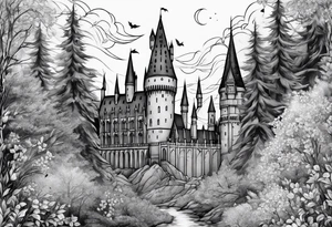 Harry Potter deathly hollows  arm sleeve tattoo idea