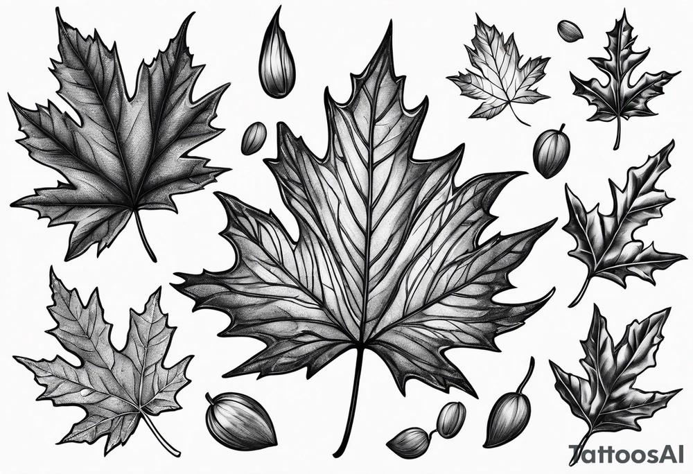 Maple seed tattoo idea