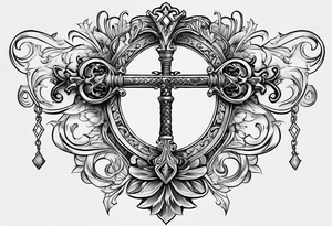 A Keyblade, with a ribbon wrapping around the blade saying “May your heart be your guiding key” tattoo idea