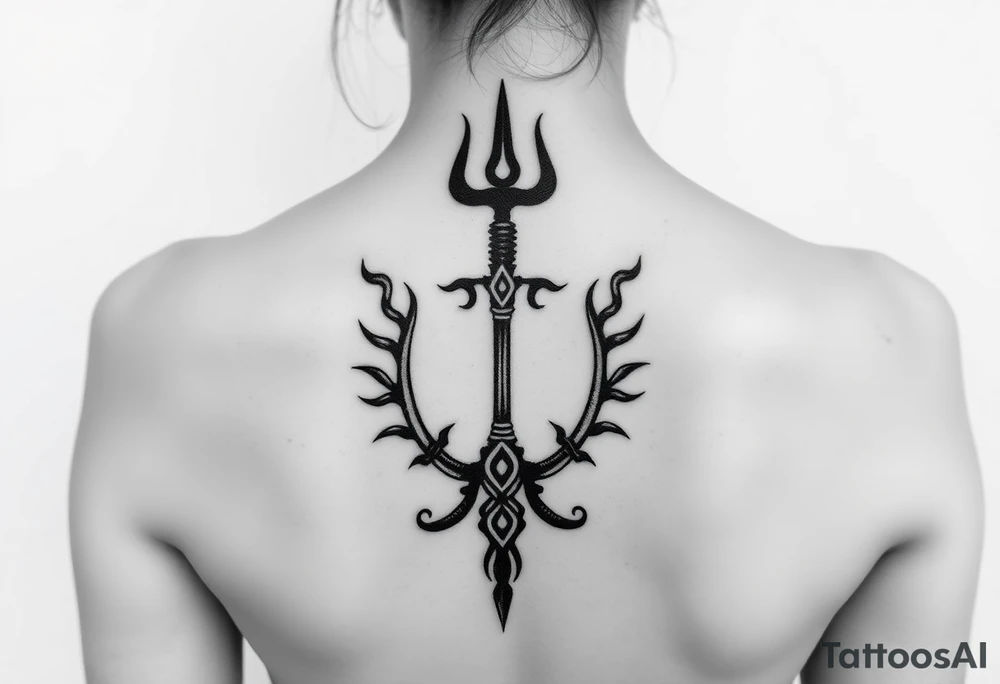 Lord Shiva trishul tattoo idea