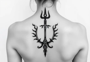 Lord Shiva trishul tattoo idea