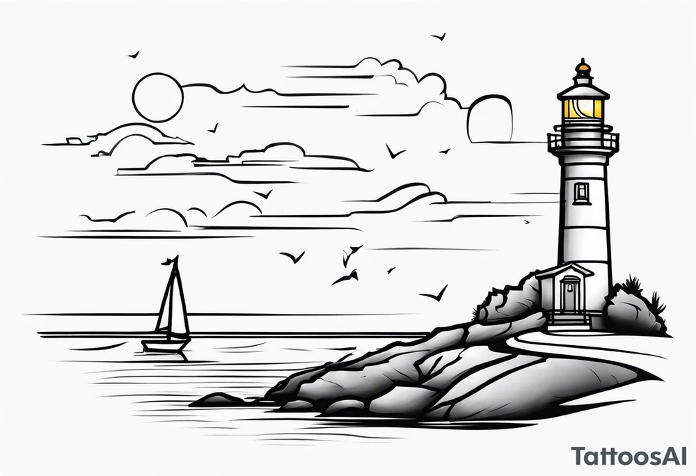 lighthouse tattoo idea