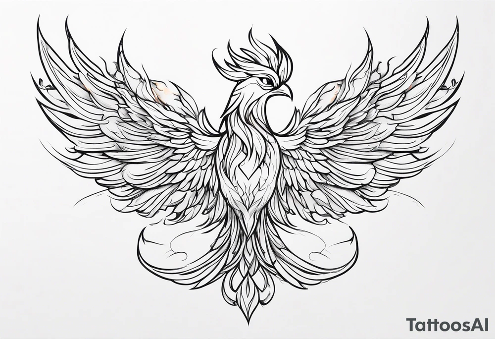 phoenix in fire tattoo idea