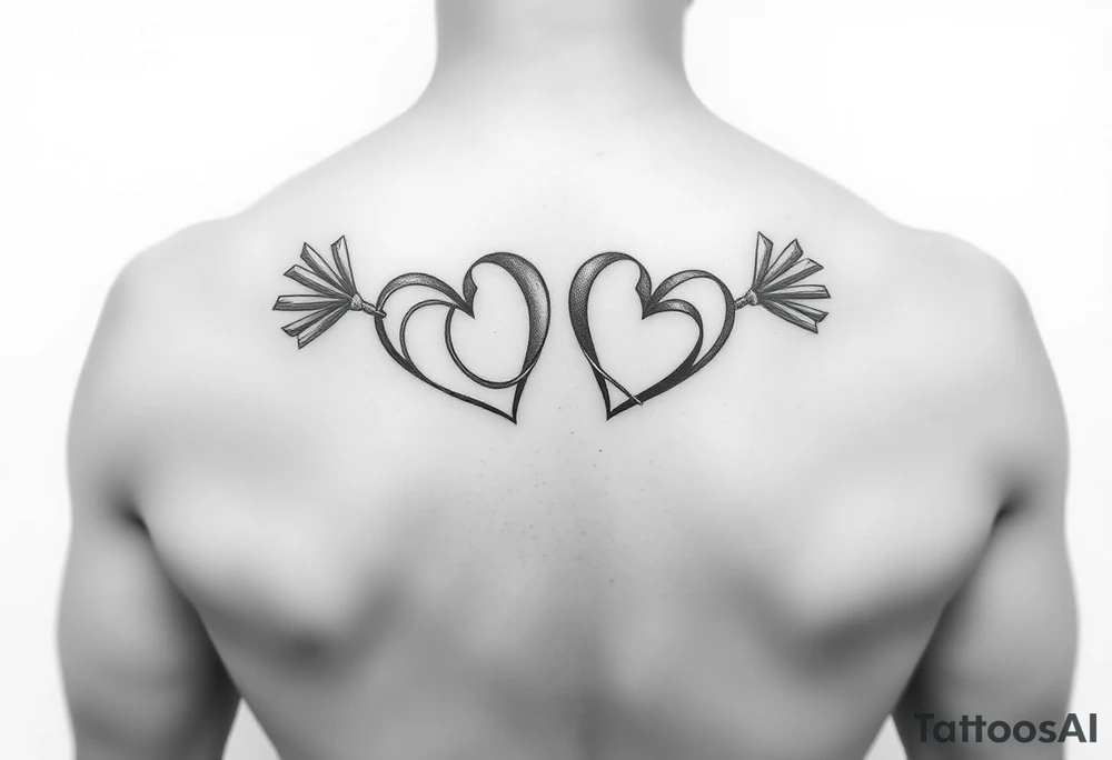Candy shaped hearts tattoo idea