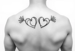 Candy shaped hearts tattoo idea