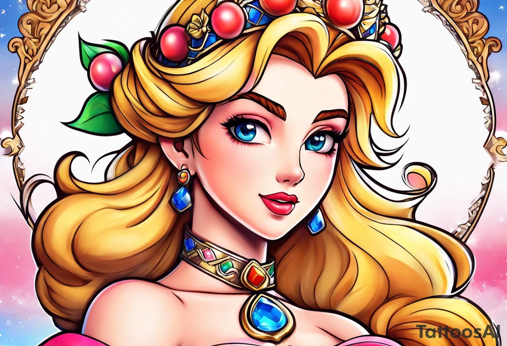 sexy Princess Peach tattoo idea
