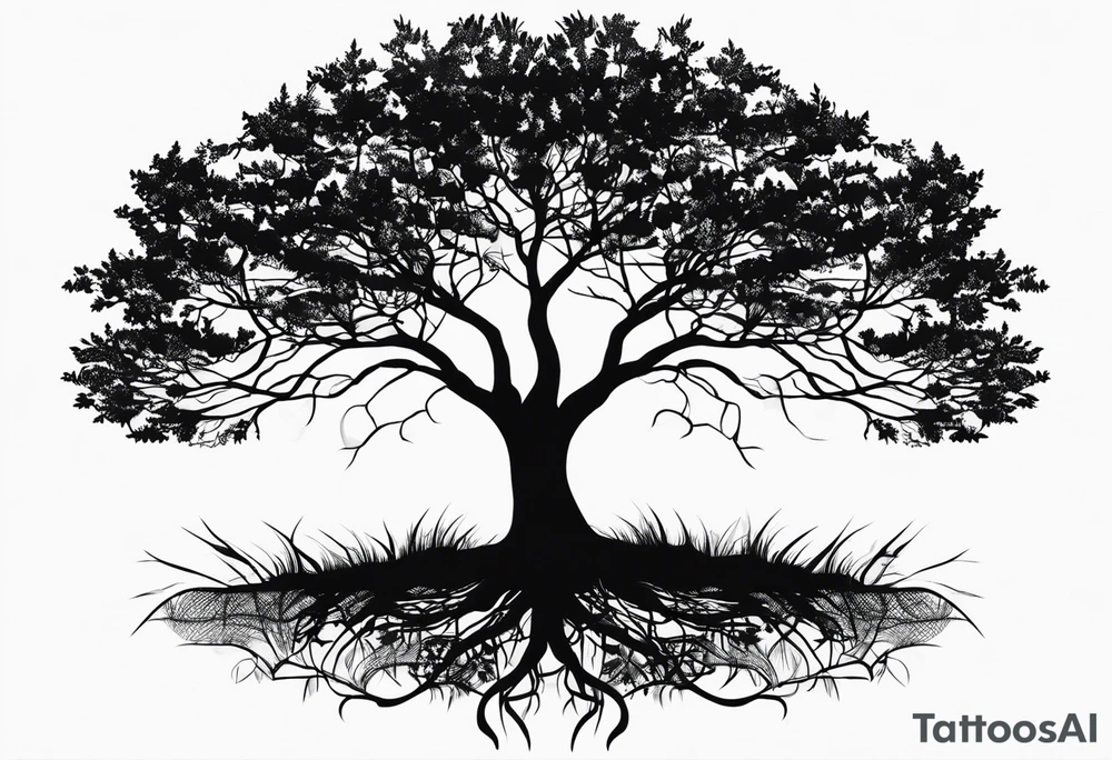 Tree Silhouette - Simple outline of a tree without leaves. tattoo idea