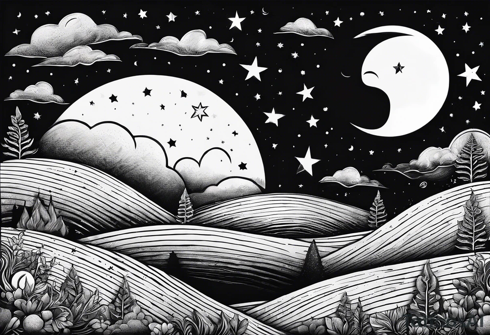 Goodnight moon and goodnight you, when you're all that I think about tattoo idea