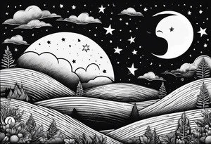 Goodnight moon and goodnight you, when you're all that I think about tattoo idea