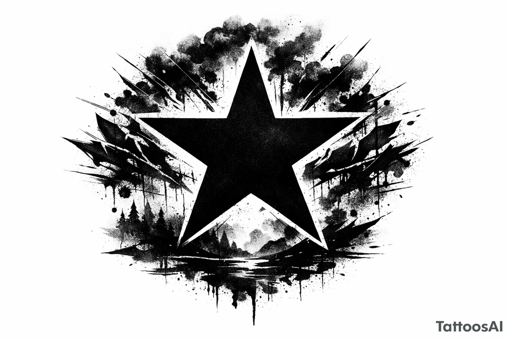 blackstar symbol tattoo tattoo idea