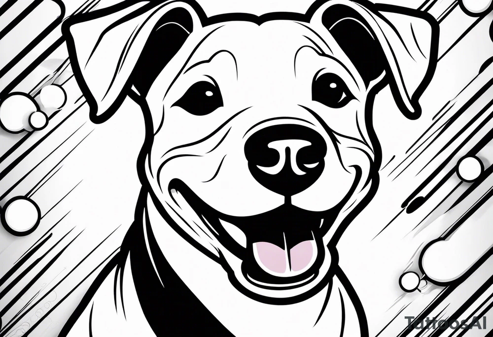 Grinning jack Russell tattoo idea