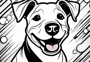 Grinning jack Russell tattoo idea