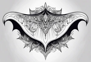 manta ray symmetrical tattoo idea