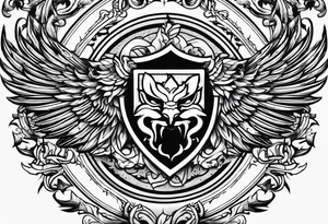 Family crest cool looking tattoo idea