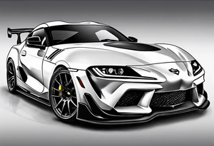 Supra, cars, snowboarding, huskie, money, rich tattoo idea