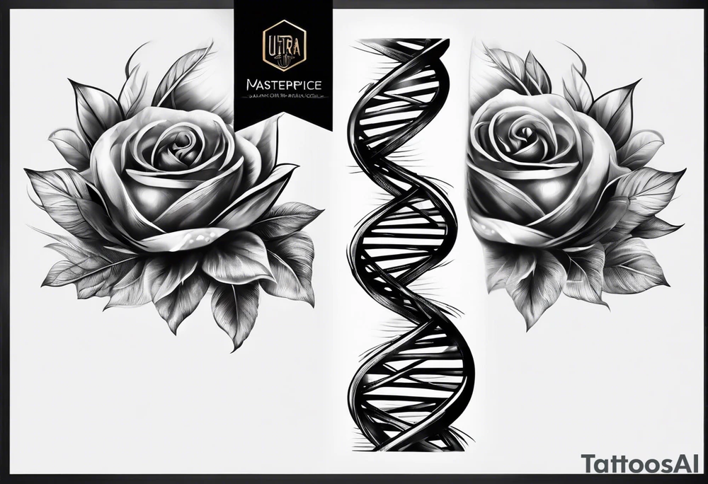 DNA strand men forearm tattoo idea