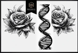 DNA strand men forearm tattoo idea