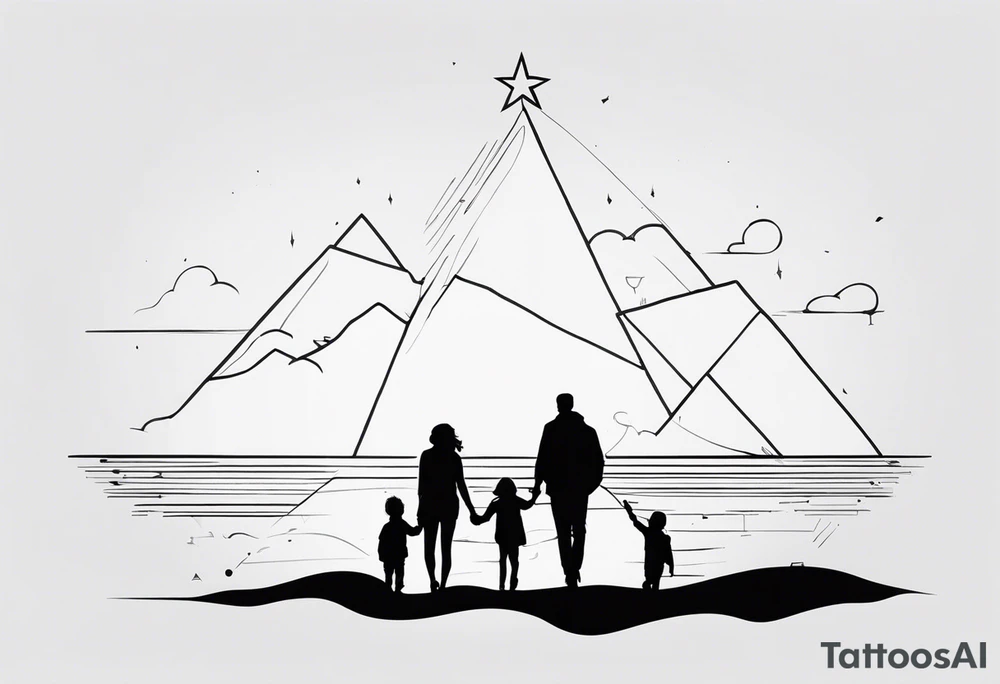 Unbreakable bond, family of five tattoo idea