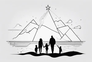 Unbreakable bond, family of five tattoo idea