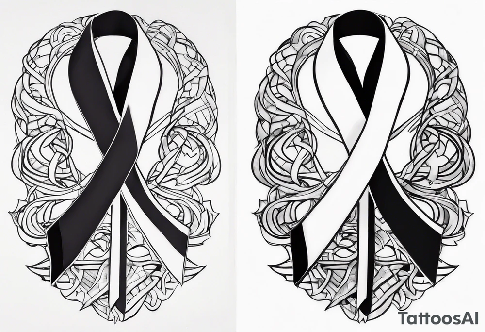 cancer ribbon tattoo idea