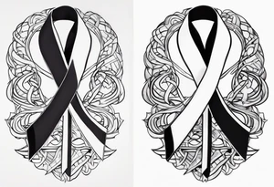 cancer ribbon tattoo idea