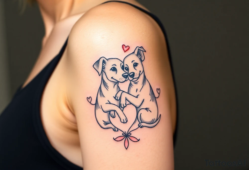 Dog love tattoo idea