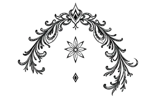 mytical shaman and mytolog style ornametn with ancient rhyme tattoo idea