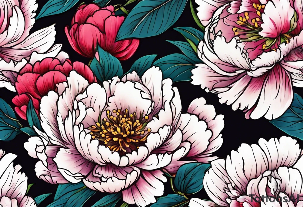 Peonies tattoo idea