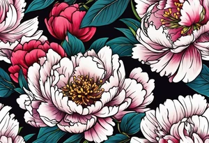 Peonies tattoo idea