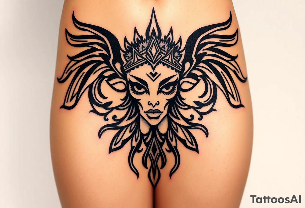 Queen, scary, pretty tattoo idea