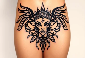 Queen, scary, pretty tattoo idea