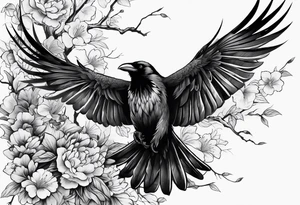 flying crows tattoo idea