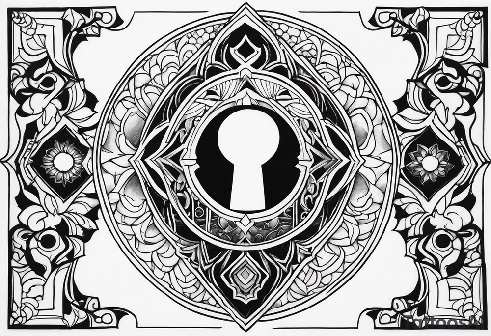 Intricate Keyhole tattoo idea