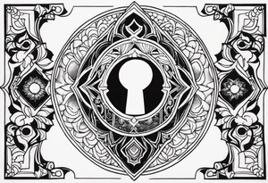Intricate Keyhole tattoo idea