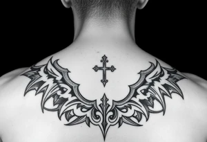 Tribal religious full sleeve tattoo idea