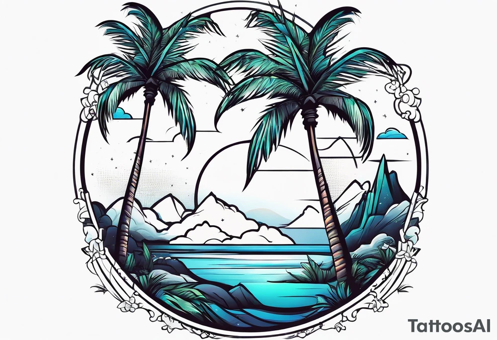 palm tree tattoo idea