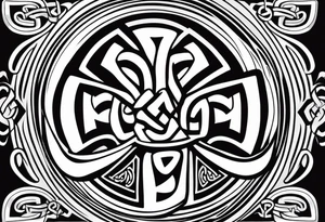 Celtic bands and a black power fist tattoo idea