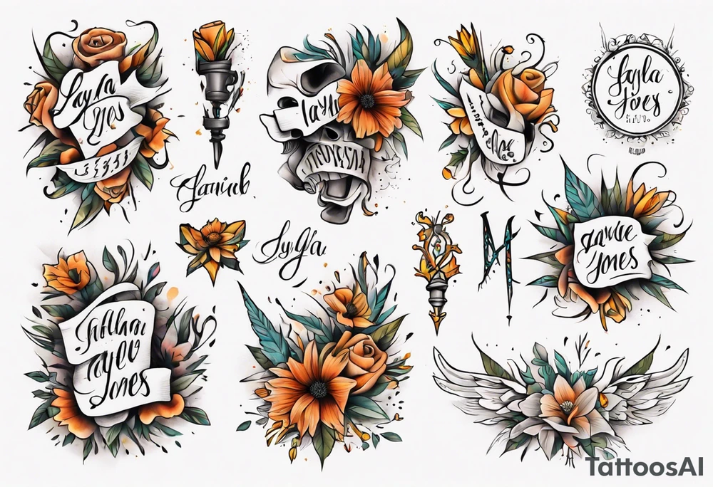 Script font 
Layla Jones tattoo idea