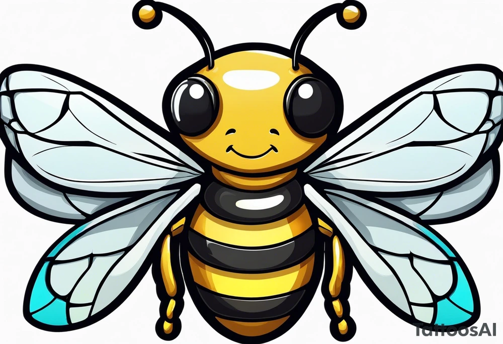 Small bee, not real tattoo idea