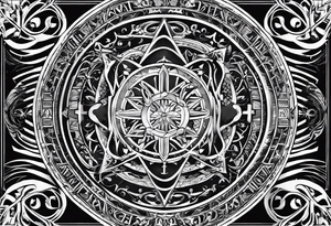 I want to get a tattoo with the letters corresponding to B and Z in the Enochian alphabet. I want the tattoo to mean something that protects me. tattoo idea