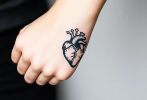 medieval heart woodcut tattoo idea