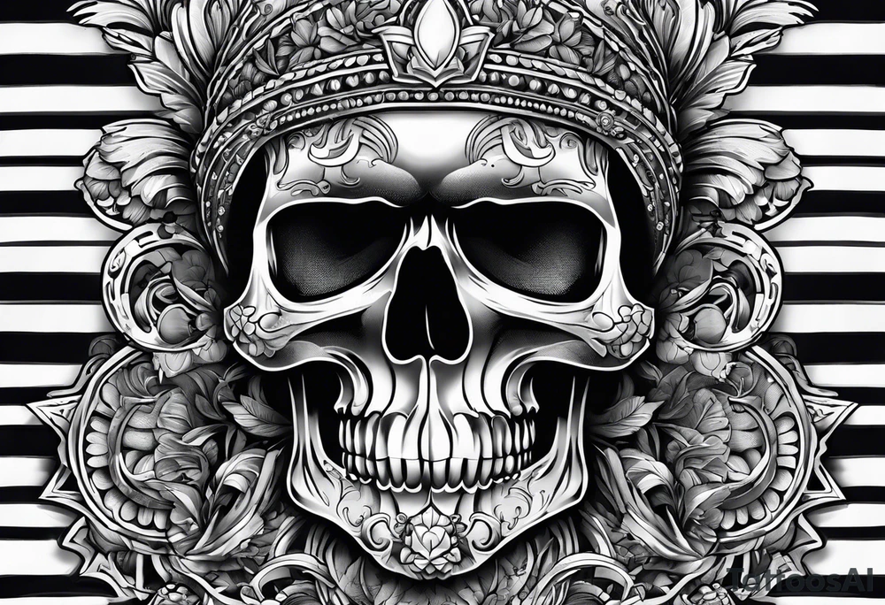 Skull roded tattoo idea