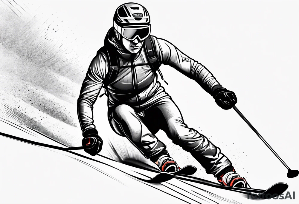 Skier tattoo idea