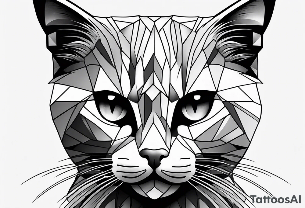 cats head tattoo idea